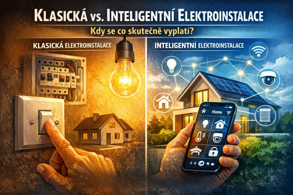 Klasická vs Inteligentní elektroinstalace