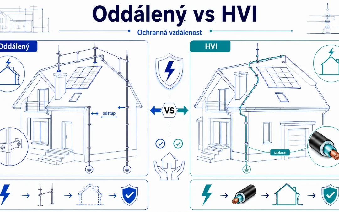 Hromosvod v HVI vs. oddálený hromosvod: kdy zvolit který systém