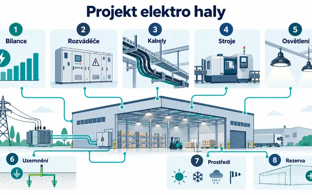 Silnoproudá elektroinstalace průmyslové haly: na co myslet v projektu od začátku